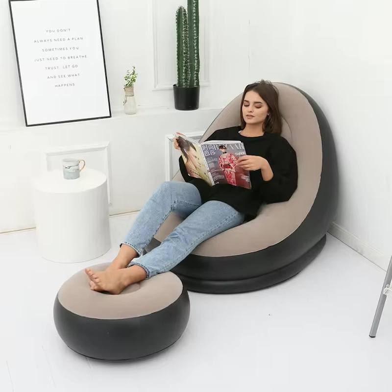 Надувное кресло с пуфом-подставкой для ног AIR SOFA