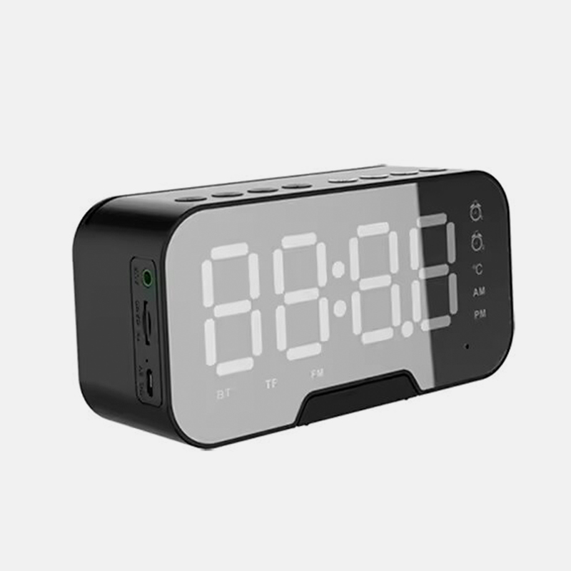 Портативный FM-радиоприемник с часами Q5 + Bluetooth колонка, термометр и будильник