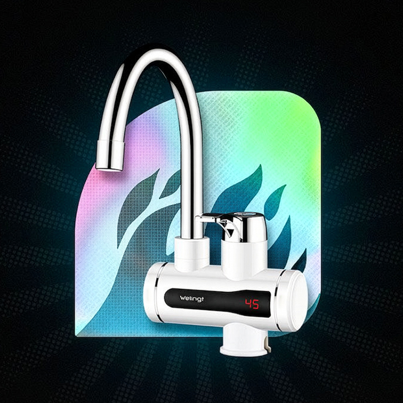 Проточный водонагреватель воды с LCD экраном