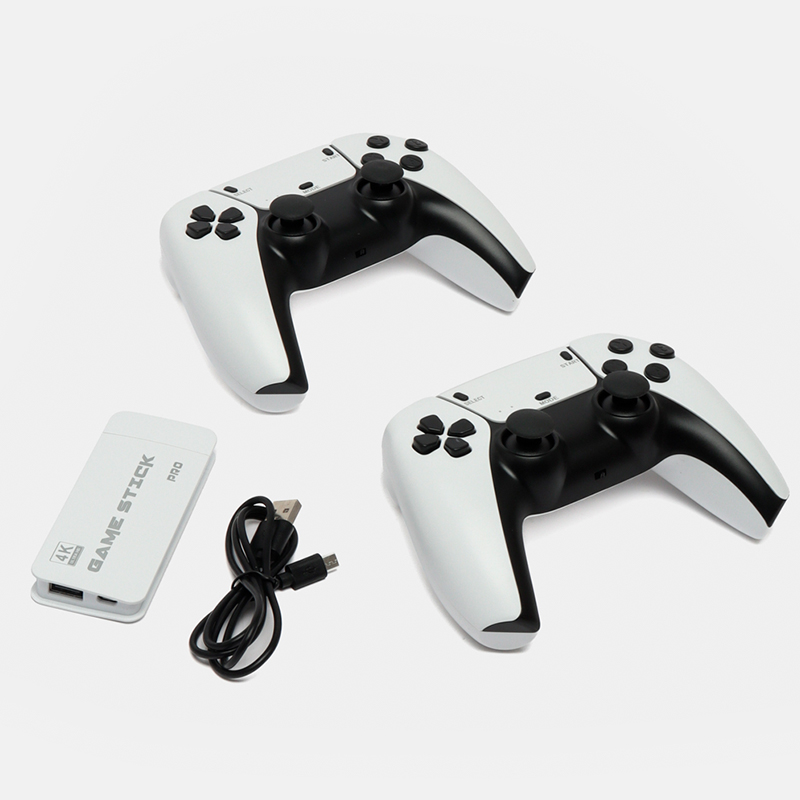 Игровая консоль M15 Plus 64Gb 30000+ игр Pro 4K Game Stick + 2 беспроводные джойстики