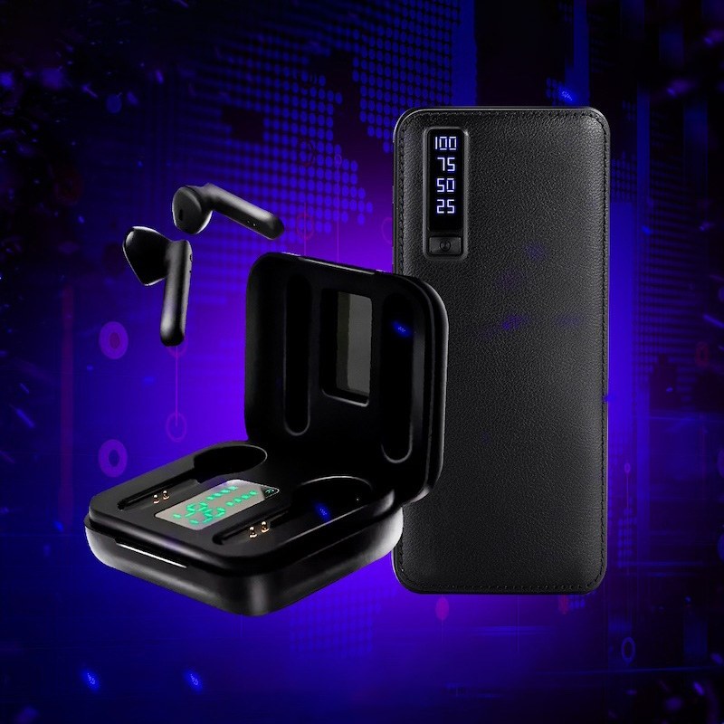 Безпроводные наушники TWS L12 с сенсорным управлением + Повербанк PC48