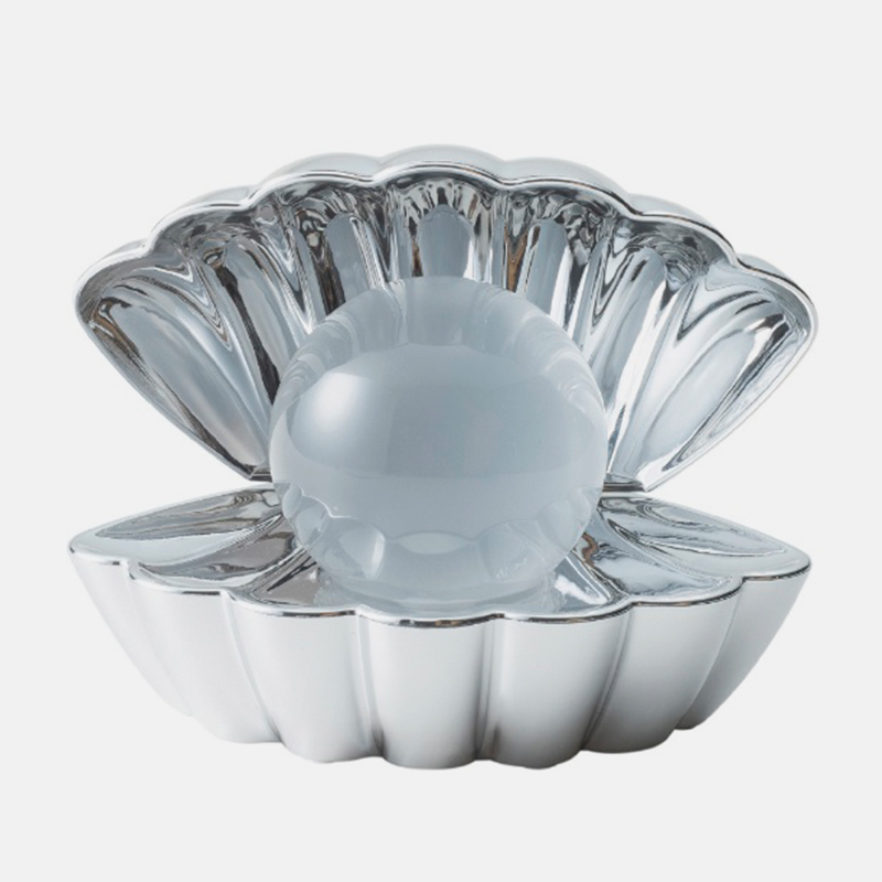 Ночник светильник в виде Ракушки с жемчужиной + Булатный набор с фианитами 4 в 1