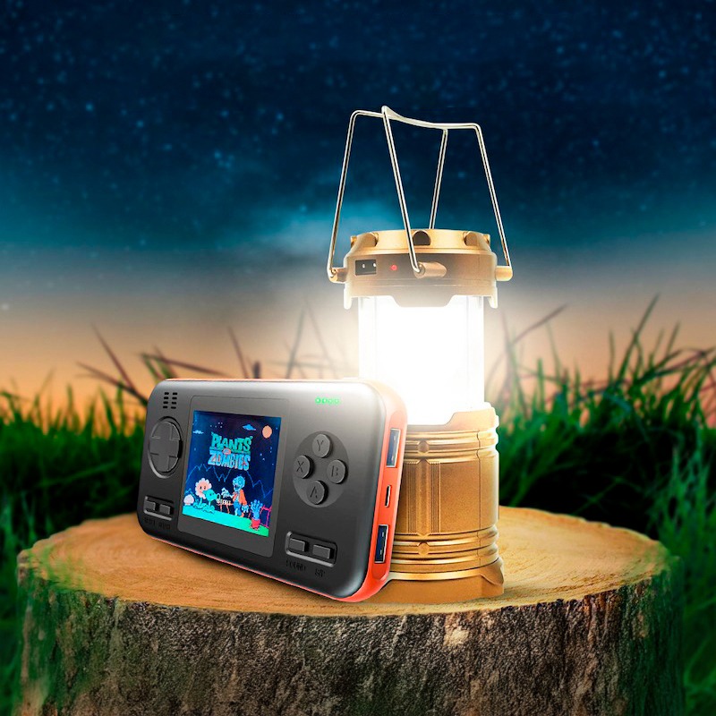 Повербанк G-416 со встроенной игровой приставкой + Аккумуляторный кемпинговый фонарь