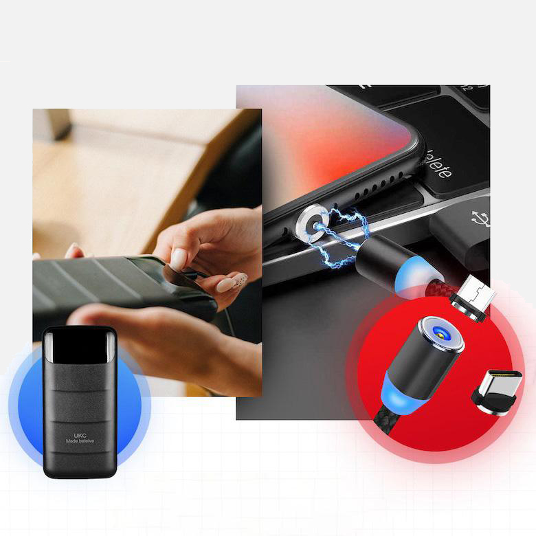 Повербанк 2в1 + Магнитный кабель 3в1